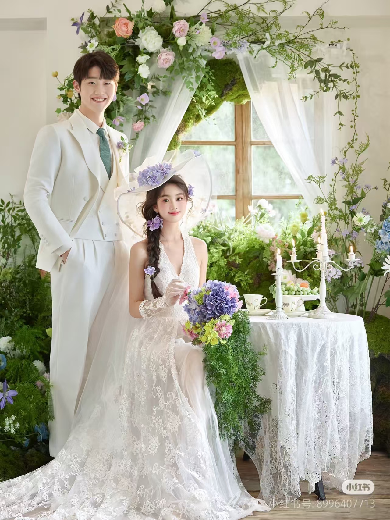 素材 室内婚纱