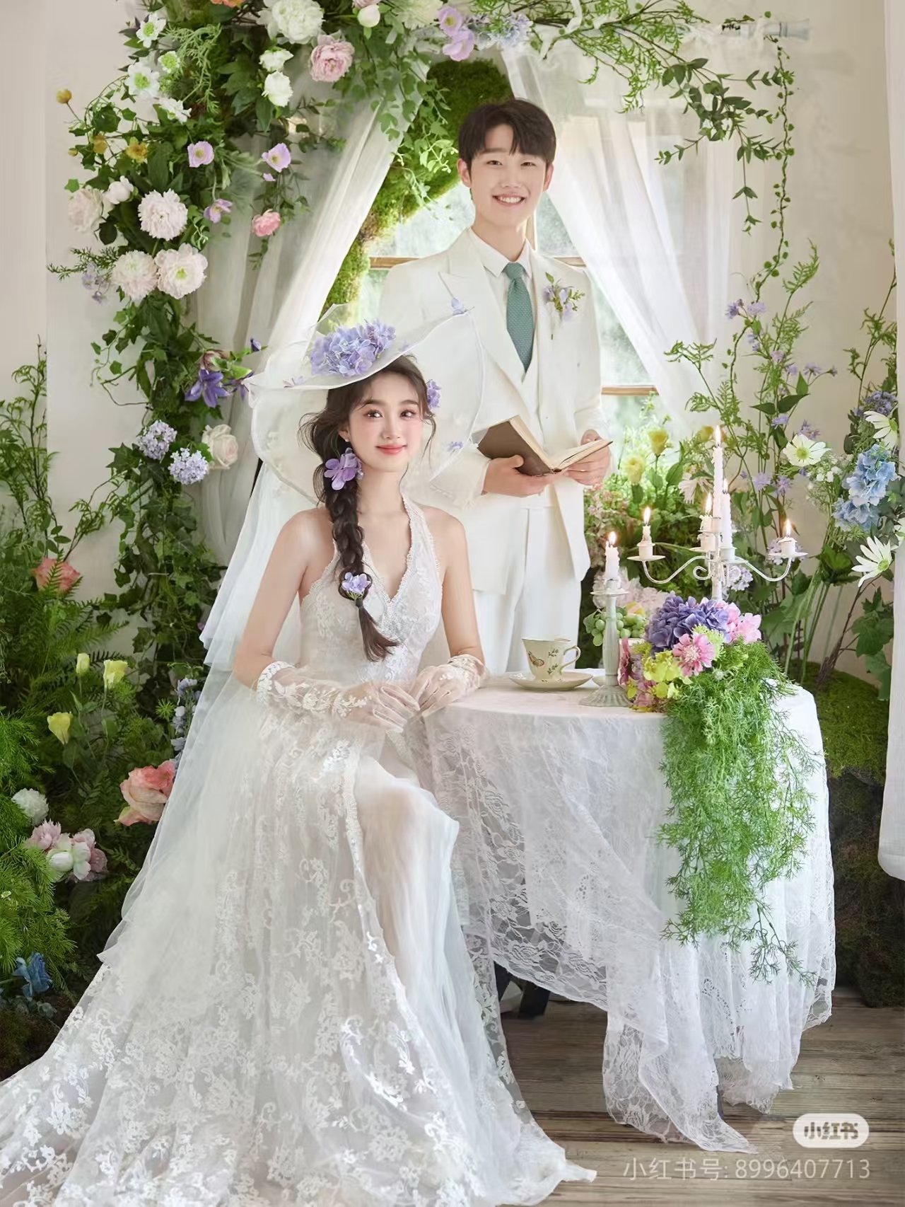 素材 室内婚纱