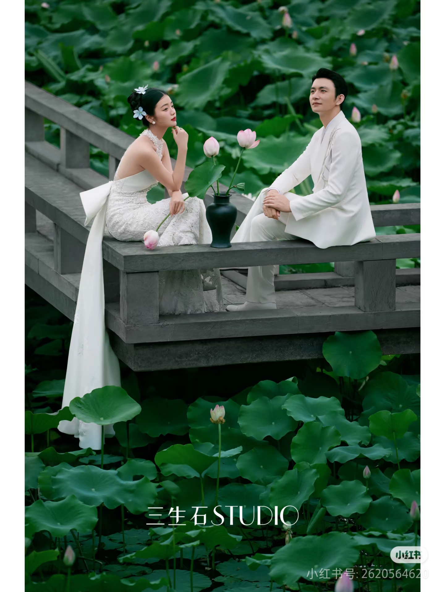 素材 荷花婚纱