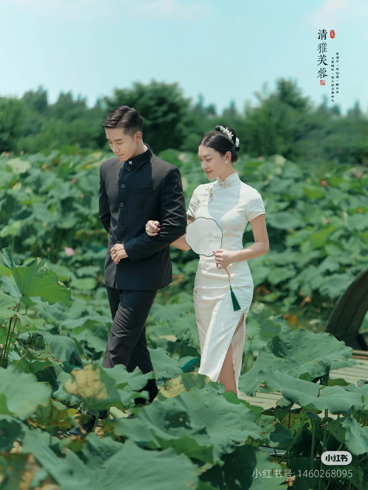 素材 荷花婚纱