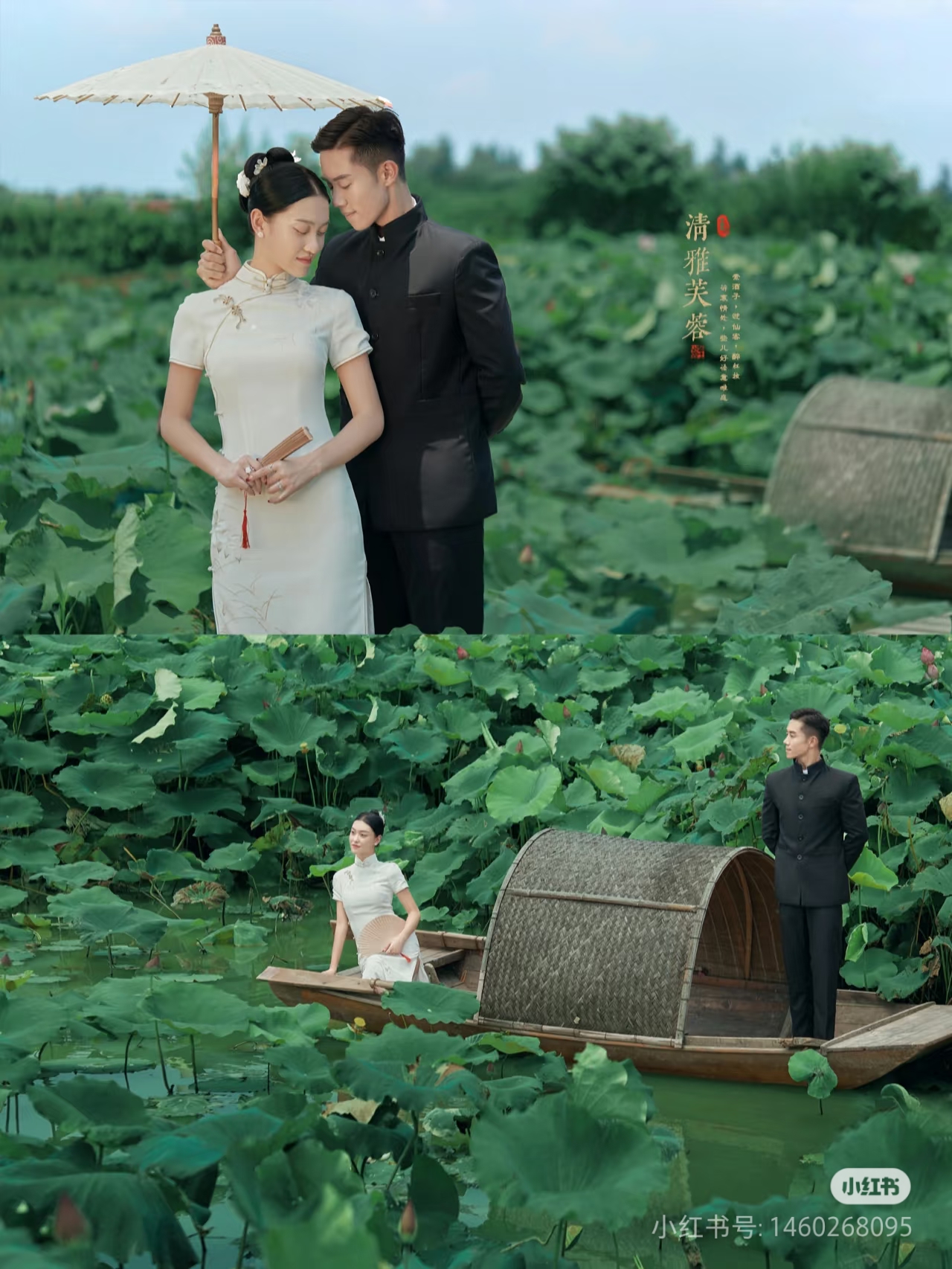 素材 荷花婚纱